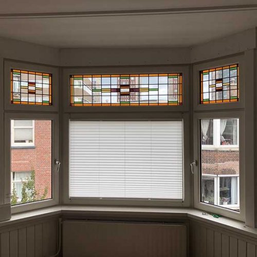Renovatie naar kunststof Erker met glas in lood Den Haag (4)