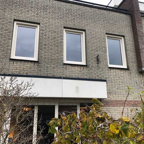 Renovatie naar kunststof kozijnen Hefschuifpui raamdecoratie en horren Hoofddorp (1)